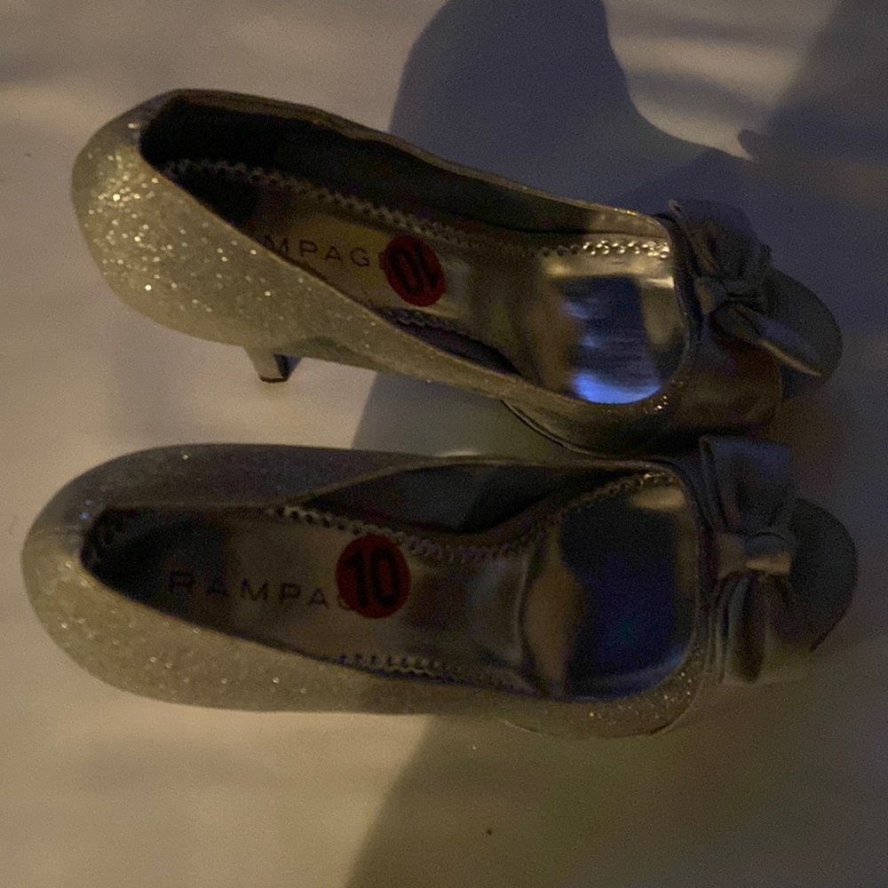 Silver Open Toe Stilettoes Sandals